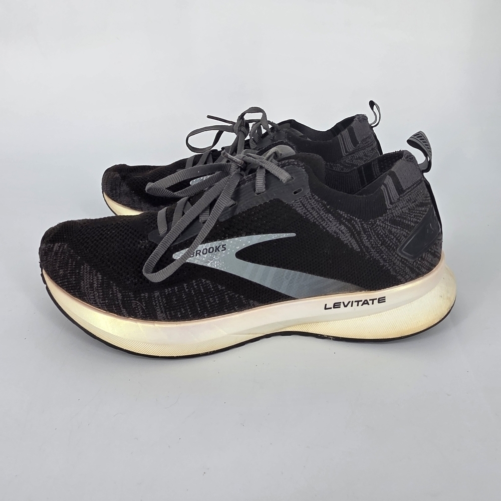 Brooks Levitate 4 Running Shoes Women's Size 9 Black Knit DNA AMP